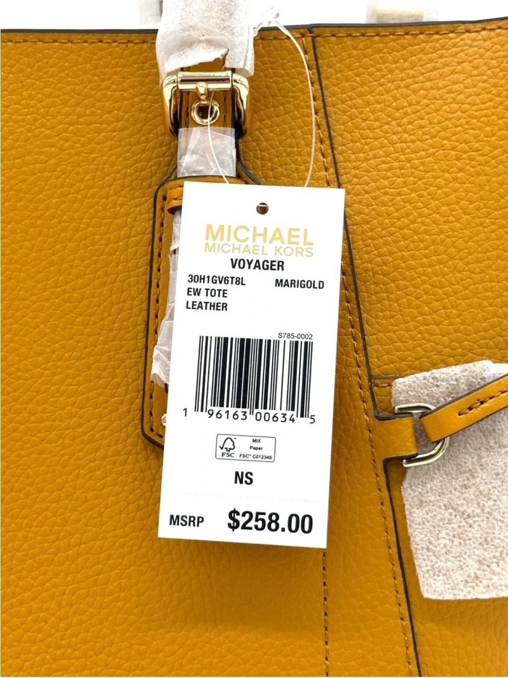 Michael Kors Voyager EW Tote Bag Leather Marigold